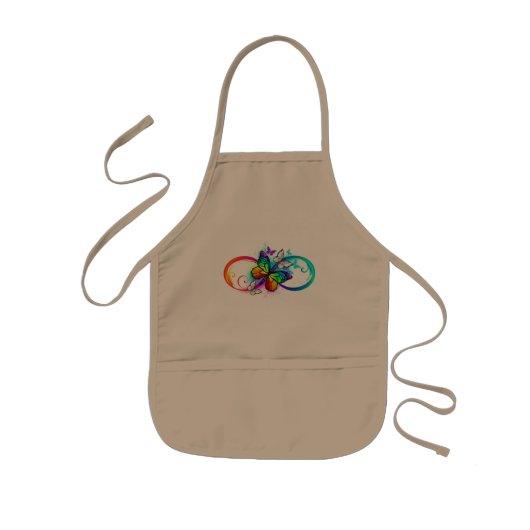 Tablier Enfant Bright infinity with rainbow butterfly (Devant)