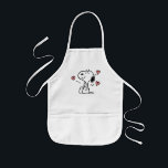 Tablier Enfant cacahuètes | Coeurs de snoopy<br><div class="desc">Découvrez ce design amusant de cacahuètes avec Snoopy.</div>