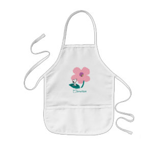 Tablier Enfant cacahuètes Illustration Nature Rose Flower