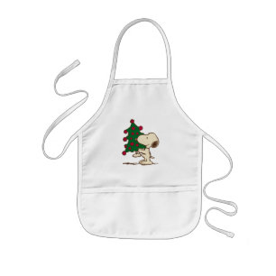 Tablier Enfant cacahuètes Snoopy Christmas Tree