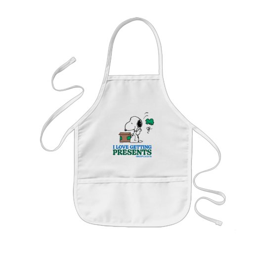 Tablier Enfant cacahuètes | Snoopy I Love Obtenir des présentatio (Devant)