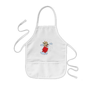 Tablier Enfant cacahuètes Snoopy l'As Volant à Noël