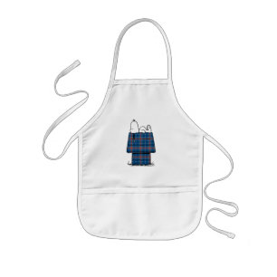 Tablier Enfant cacahuètes Snoopy Plaid Flannel Holiday Dog Hous