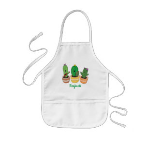 Tablier Enfant Cactus trio chantante mignonne dessin animé