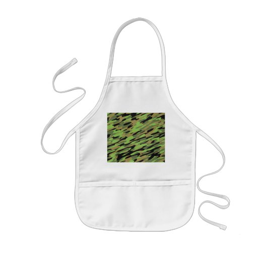 Tablier Enfant Camouflage vert d'armée texturisé (Devant)