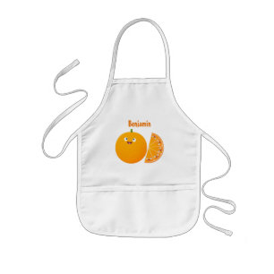 Tablier Enfant Caricature d'agrumes d'orange