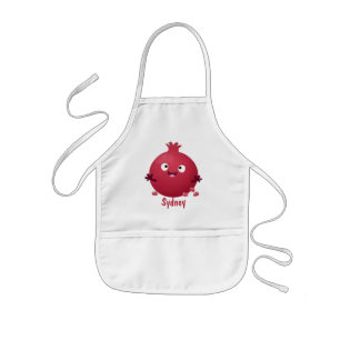 Tablier Enfant Caricature de fruits à la grenade joyeux