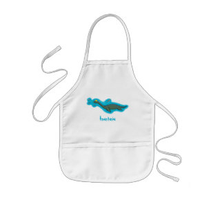 Tablier Enfant Caricature de plesiosaure, monstre marin mignon et