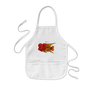 Tablier Enfant Caricature de poisson cichlide à fleur