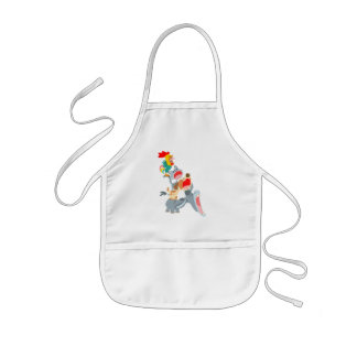 Tablier Enfant Caricature mignonne Brême Ville Musiciens Enfants 