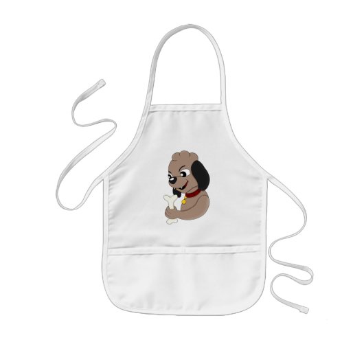 Tablier Enfant Caricature pour chien de chiot mignon (Devant)