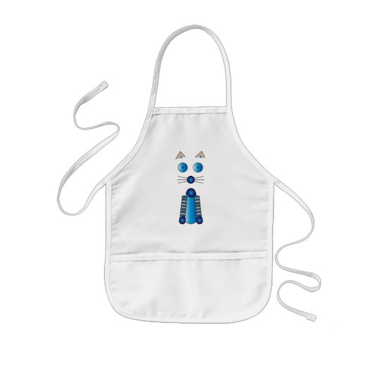 Tablier Enfant CAT bleu (Devant)
