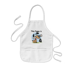 Tablier Enfant Ce Chiot 4e Anniversaire Tshirts et cadeaux