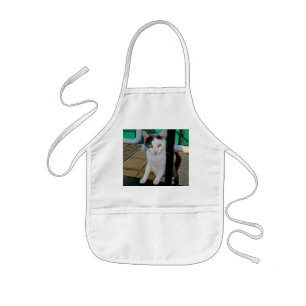 Tablier Enfant Chat noir et blanc