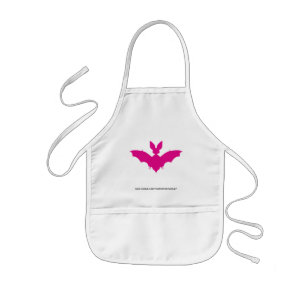 Tablier Enfant Chauve-souris rose goth mignon effrayant