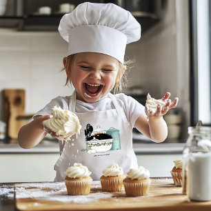 Tablier Enfant Chef pâtissier Chat Bleu