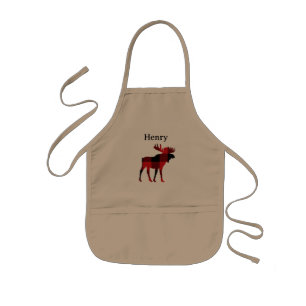 Tablier Enfant Chèque d'hiver sur mesure pour le buffle d'orignau