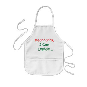 Tablier Enfant Cher Père Noël, je peux expliquer - Lettre amusant
