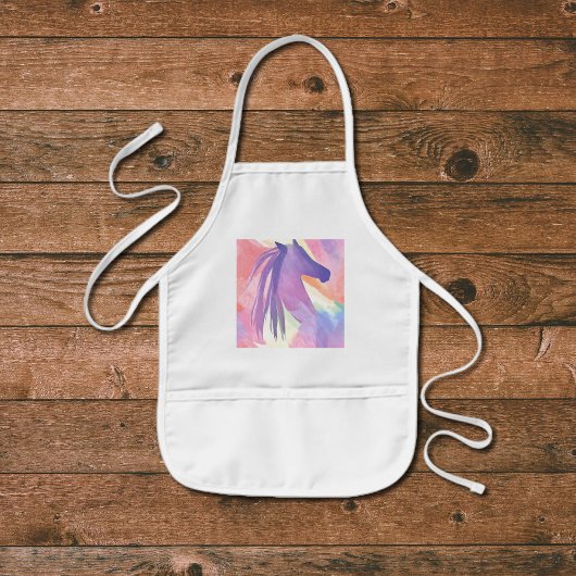 Tablier Enfant Cheval abstrait coloré