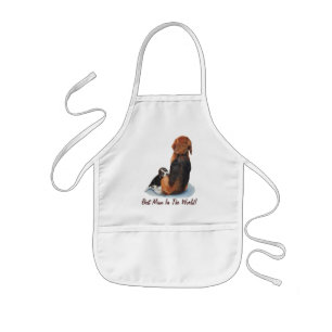 Tablier Enfant Chien de caresse de maman de beagle mignon de