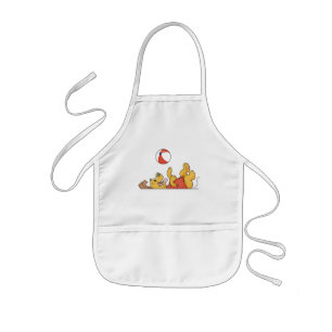 Tablier Enfant Chien jouant avec des T-shirts et des cadeaux de