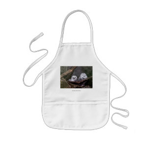 Tablier Enfant Chouette Harfang Couple Art Bois Faune