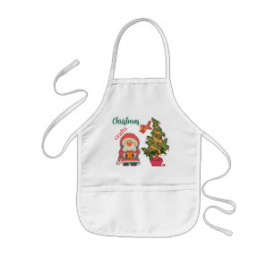 Tablier Enfant Christmas crafts Santa Claus, pixel art,