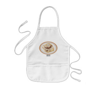 Tablier Enfant Cinnamon roll cartoon illustration
