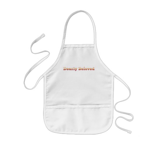 Tablier Enfant Citation de la Bible "Dearly Beloved" avec texte d (Devant)