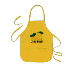 Tablier Enfant Citrons Petit Écureuil Enfants Jaune Apron