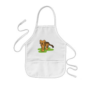 Tablier Enfant Clip Art de dessin animé Tigre du Bengale Gros Cha
