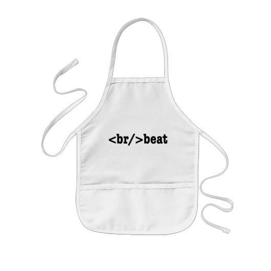 Tablier Enfant code HTML breakbeat (Devant)