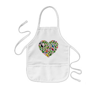 Tablier Enfant Coeur de perroquet