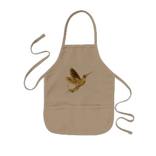 Tablier Enfant Colibri noir et or