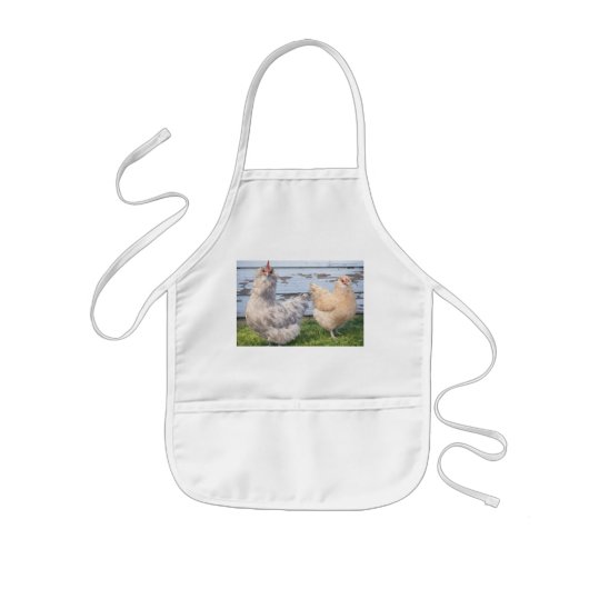 Tablier Enfant Cooking Apron Two Chickens Farmhouse  (Devant)