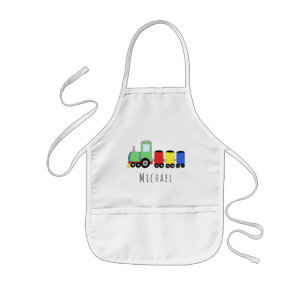 Tablier Enfant Cool Doodle de Boy Train de locomotives colorées