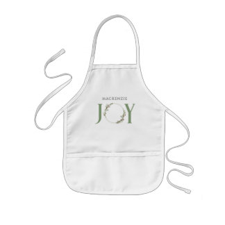 Tablier Enfant Couronne minimale de peinture à l'aquarelle botani