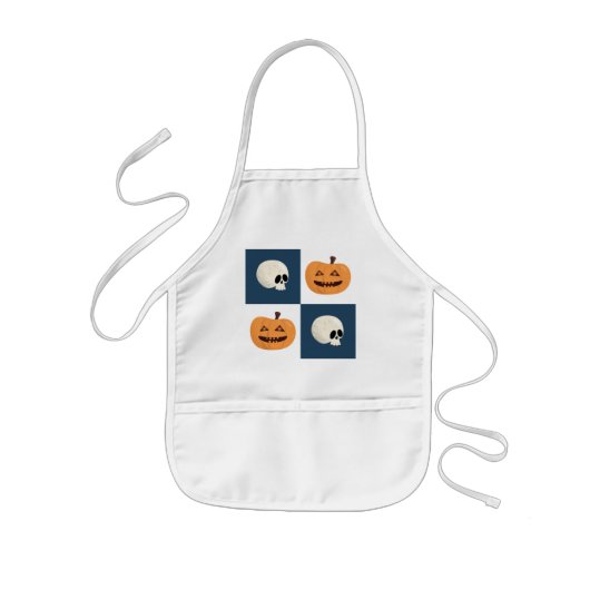 Tablier Enfant Crânes et Citrouilles (Devant)