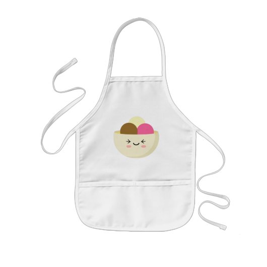 Tablier Enfant Crème glacée Kawaii (Devant)
