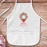 Tablier Enfant Cuisinière de Noël personnalisée Apron pour enfant<br><div class="desc">Profitez de la tradition de la pâtisserie de Noël en famille avec ce tablier d'équipage de cuisine pour enfants mignon. Il est décoré d'une aquarelle d'une couronne de biscuits de Noël ! Facile à personnaliser. En créant notre oeuvre, vous ne trouverez pas cette image exacte d'autres créateurs. Aquarelle originale ©...</div>