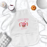 Tablier Enfant Cuisson personnalisée à gâteau Little Baker<br><div class="desc">Cupcake Cuisinière personnalisée Petit Boulanger Apron pour enfants. Joli tablier pour enfants rose et blanc avec un cupcake du coeur et les mots petit boulanger. Tablier idéal pour les petites filles. Personnalisez cette conception personnalisée avec un nom ou un texte.</div>