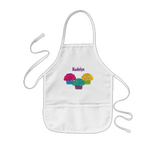 Tablier Enfant Cupcakes Frosted Rainbow Sprinking Whimsical Bakin