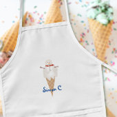 Tablier Enfant Cute Crème glacée Cône Snowman Kids Apron