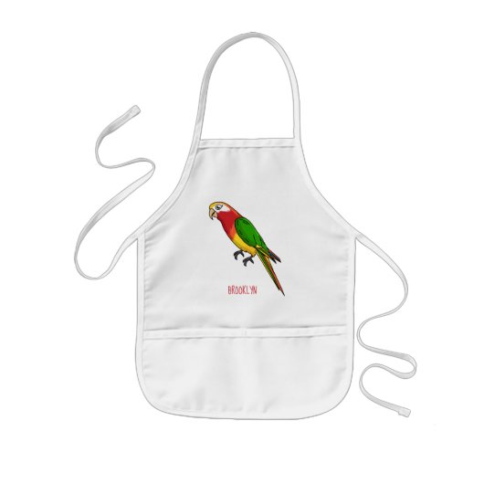 Tablier Enfant Cute happy parrot (Devant)