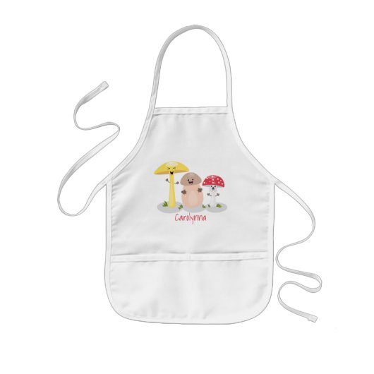 Tablier Enfant Cute kawaii champignon champignon toadstool (Devant)