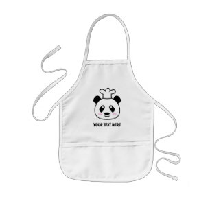 Tablier Enfant Cute panda ours chef casquette petit's bib cuisine