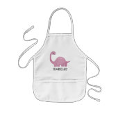 Tablier Enfant Cute Pink Dinosaur Personalized (Devant)