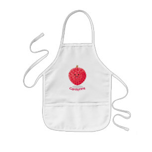 Tablier Enfant Cute pink lychee cartoon illustration
