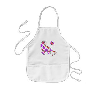 Tablier Enfant Cute Polka Dot Dinosaur Apron
