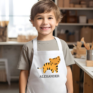 Tablier Enfant Cute Tiger Personnalisé